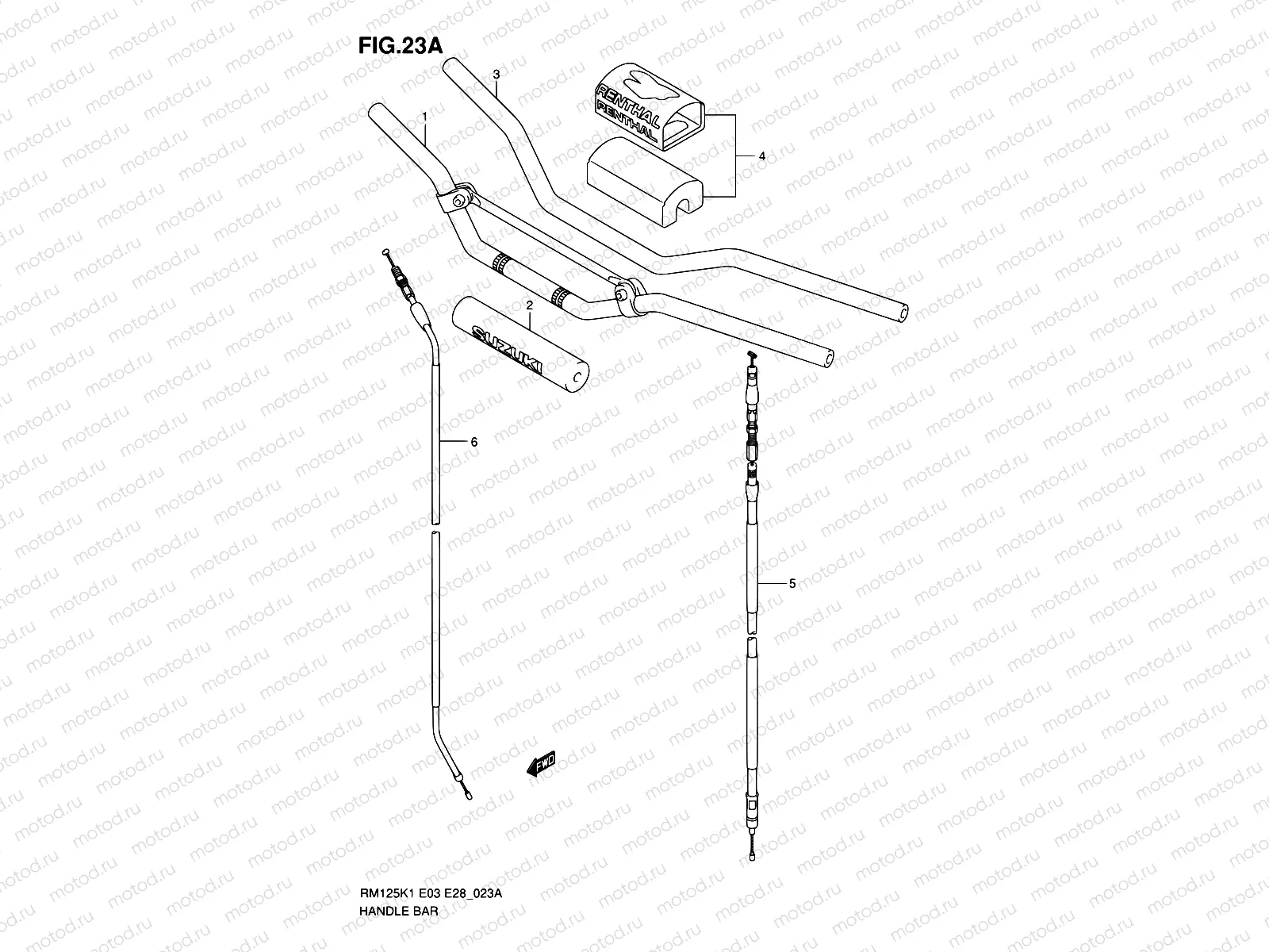 23A - HANDLEBAR (MODEL K5/K6)