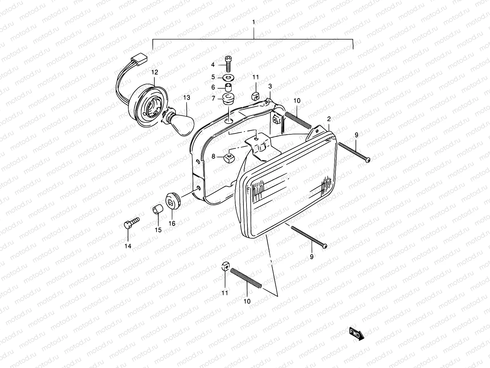23A - HEADLAMP (MODEL N/R P09,MODEL R P31)