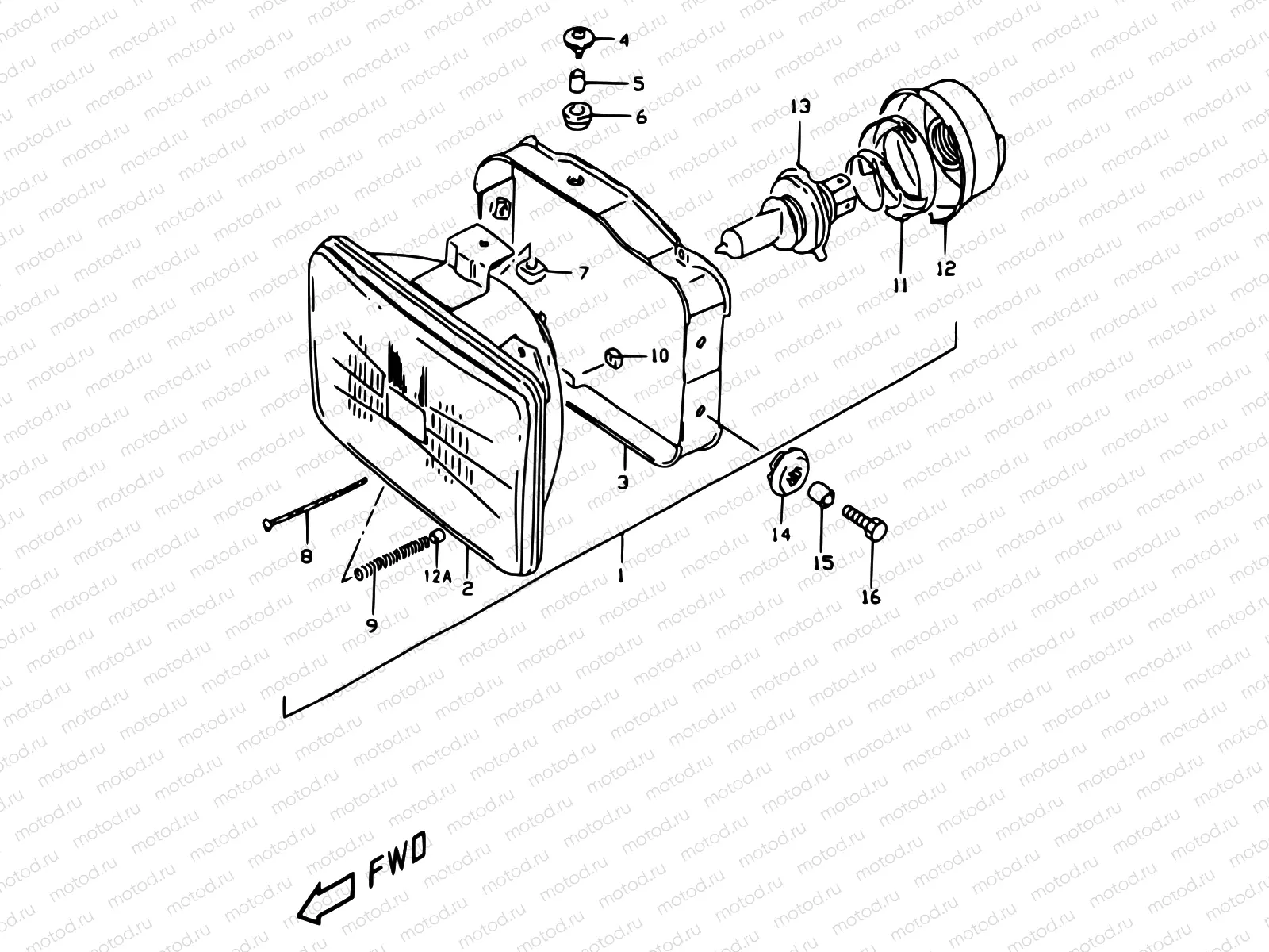 23A - HEADLAMP (MODEL W/X E24)