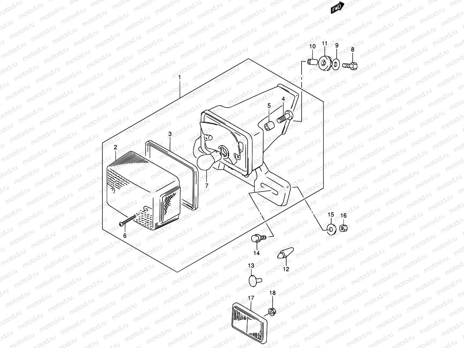 23A - REAR COMBINATION LAMP (MODEL K2 P09)