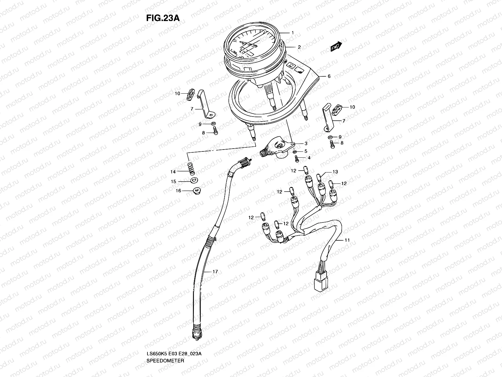 23A - SPEEDOMETER (MODEL K9 E28)