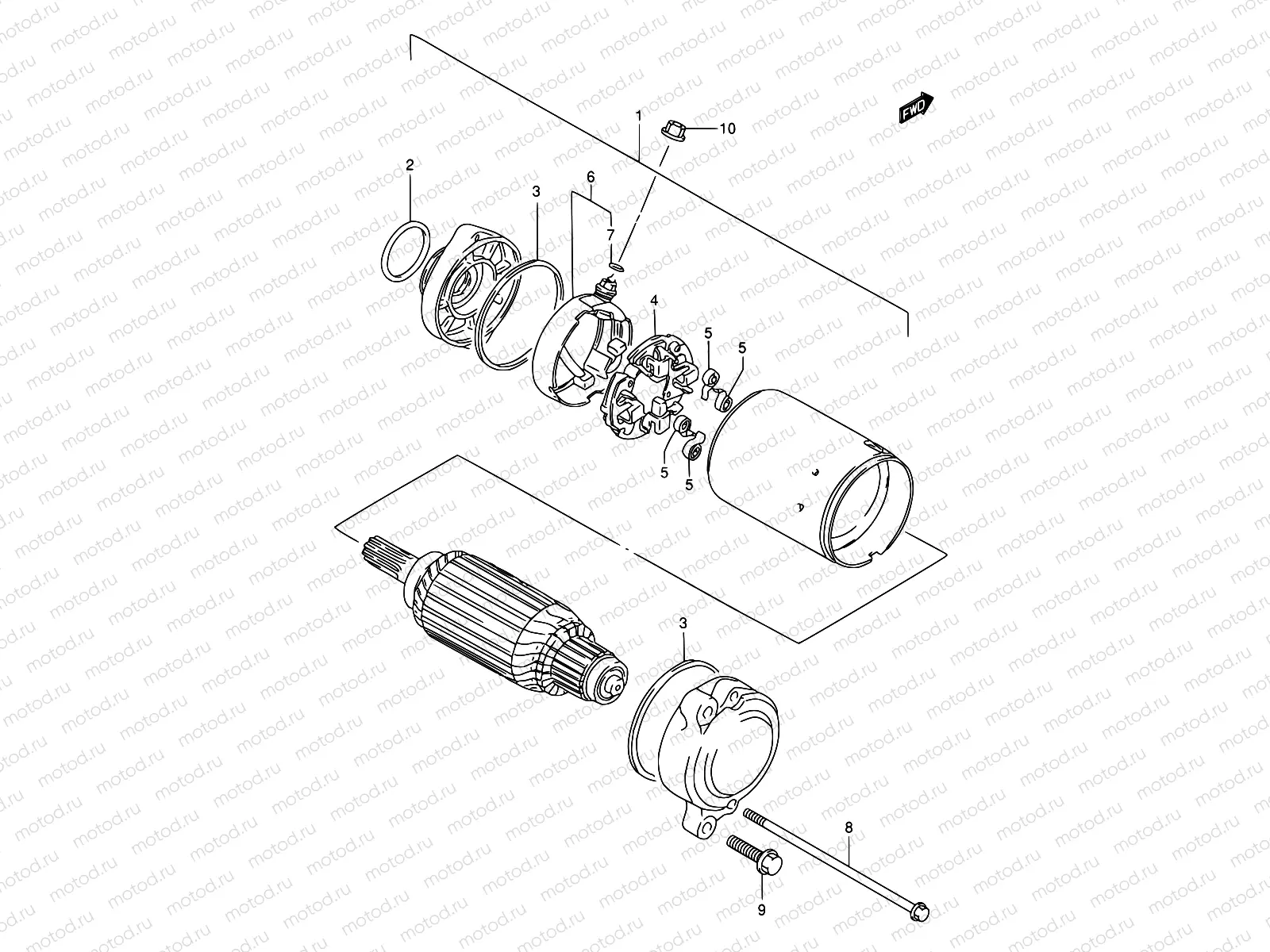 23A - STARTING MOTOR (MODEL K3/K4)
