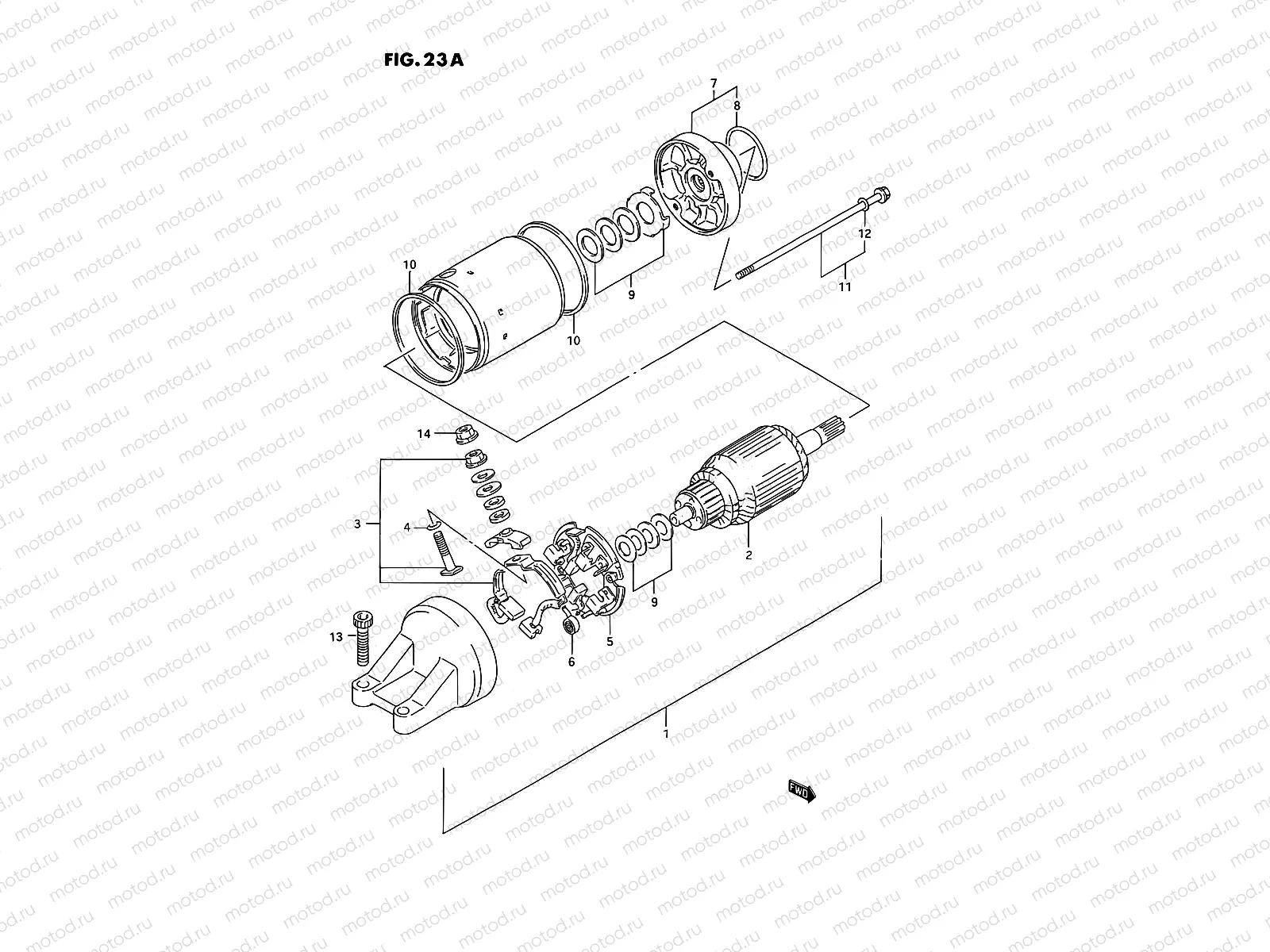 23A - STARTING MOTOR (MODEL R/S)