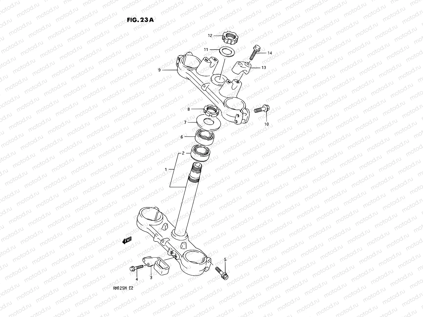 23A - STEERING STEM (MODEL L)