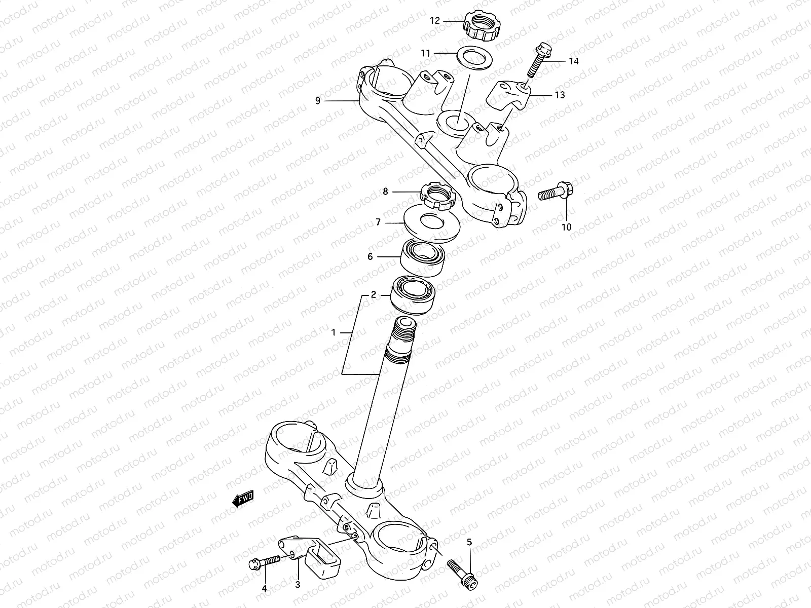 23A - STEERING STEM (MODEL L)