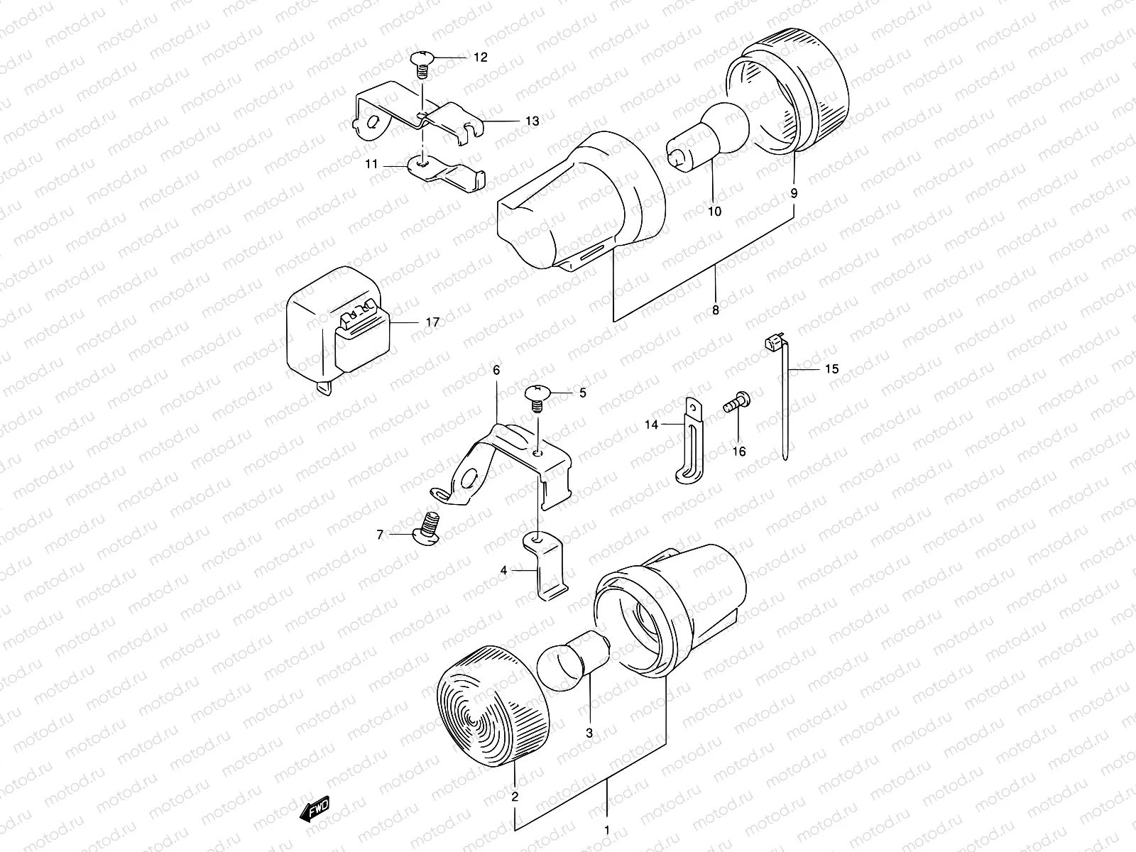 23A - TURN SIGNAL LAMP (MODEL W/X E06)