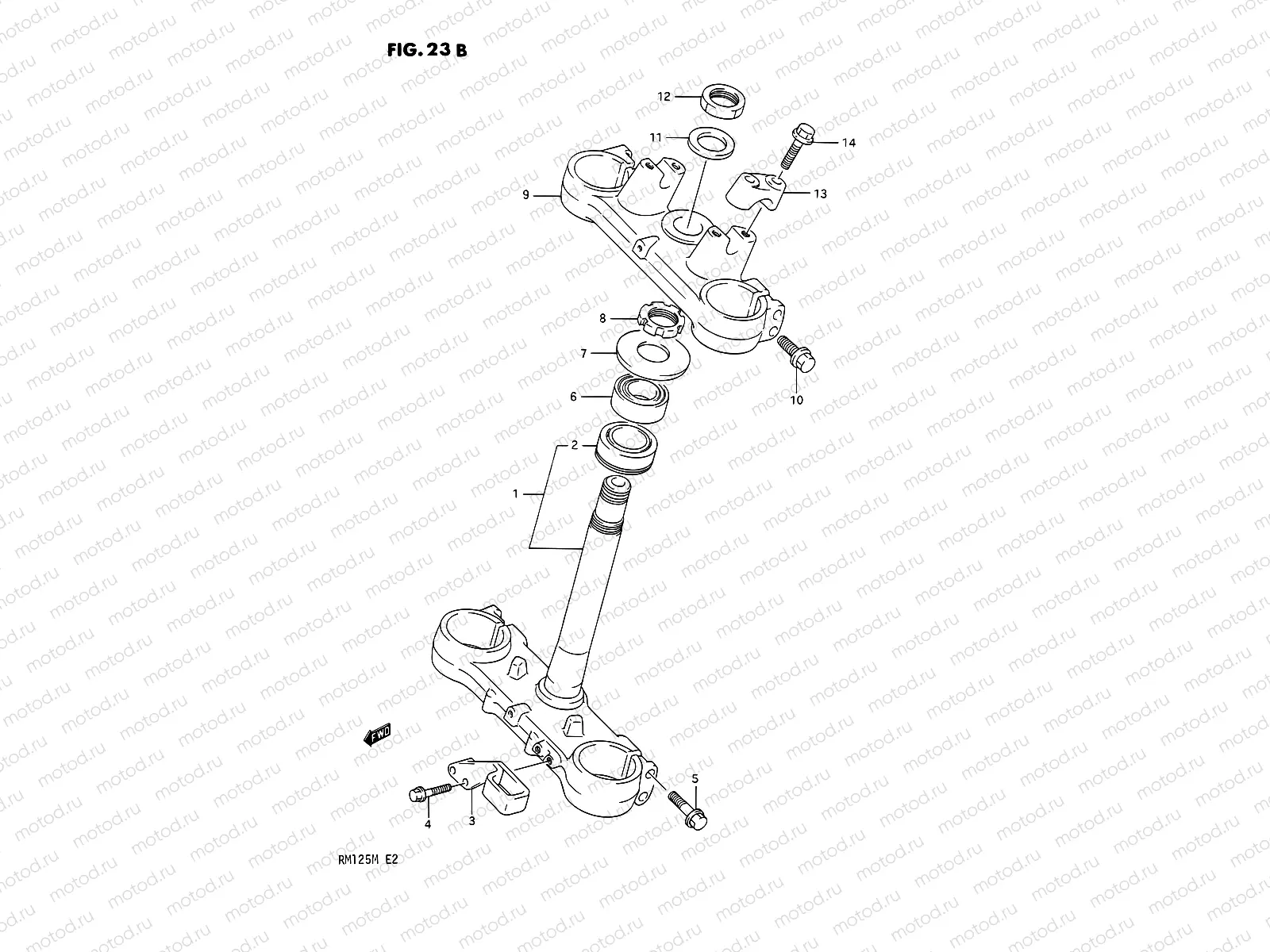 23B - STEERING STEM (MODEL M)