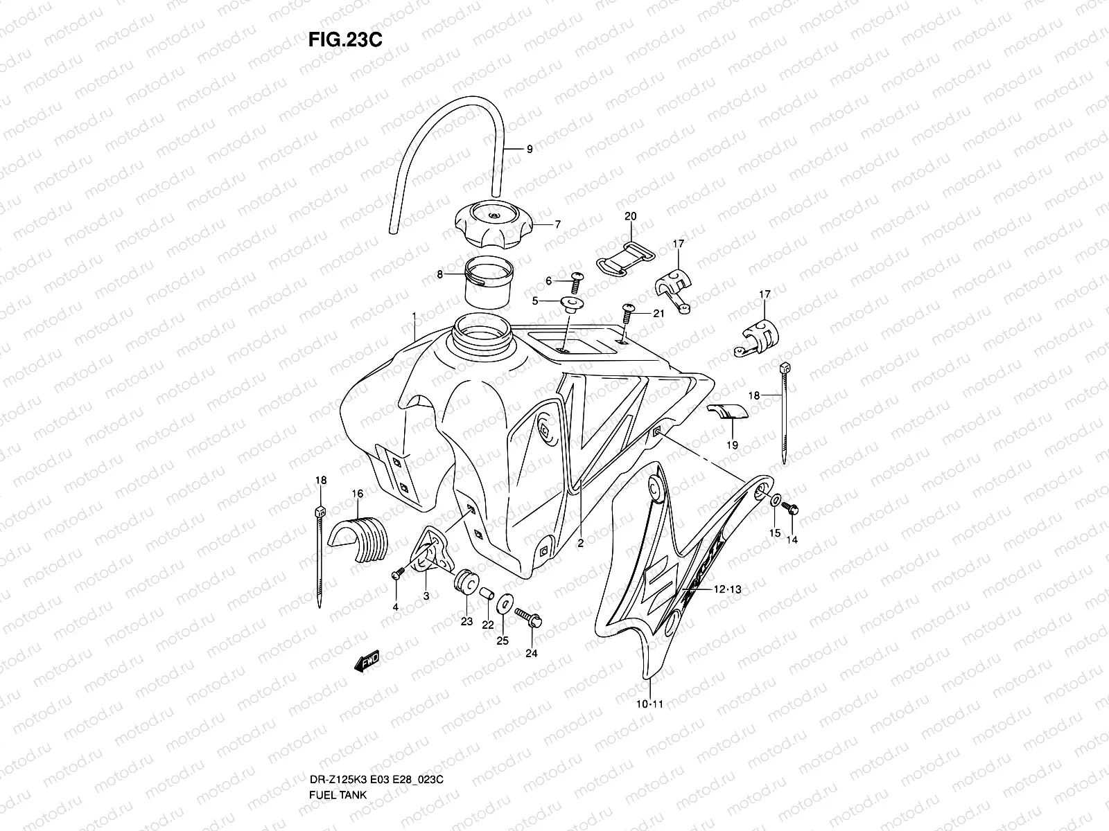 23C - FUEL TANK (MODEL K6)