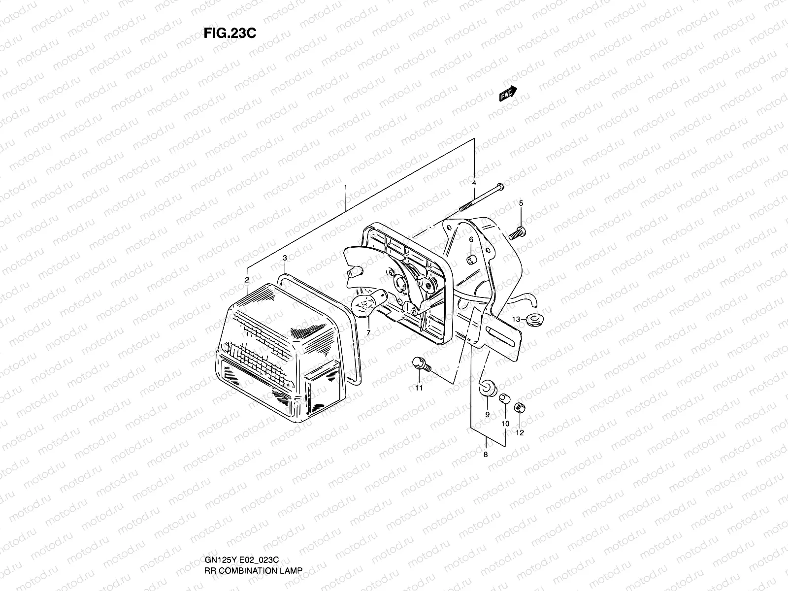 23C - REAR COMBINATION LAMP (MODEL V/W/X/Y/K1 E01,E30)