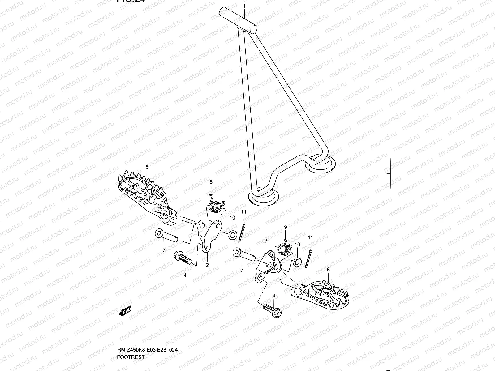 24 - FOOTREST (RM-Z450K8/K9/L0)
