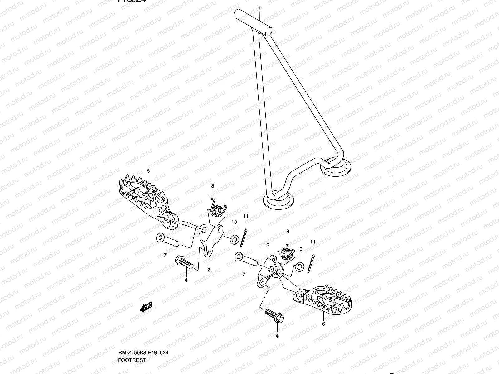 24 - FOOTREST (RM-Z450K8/K9/L0)