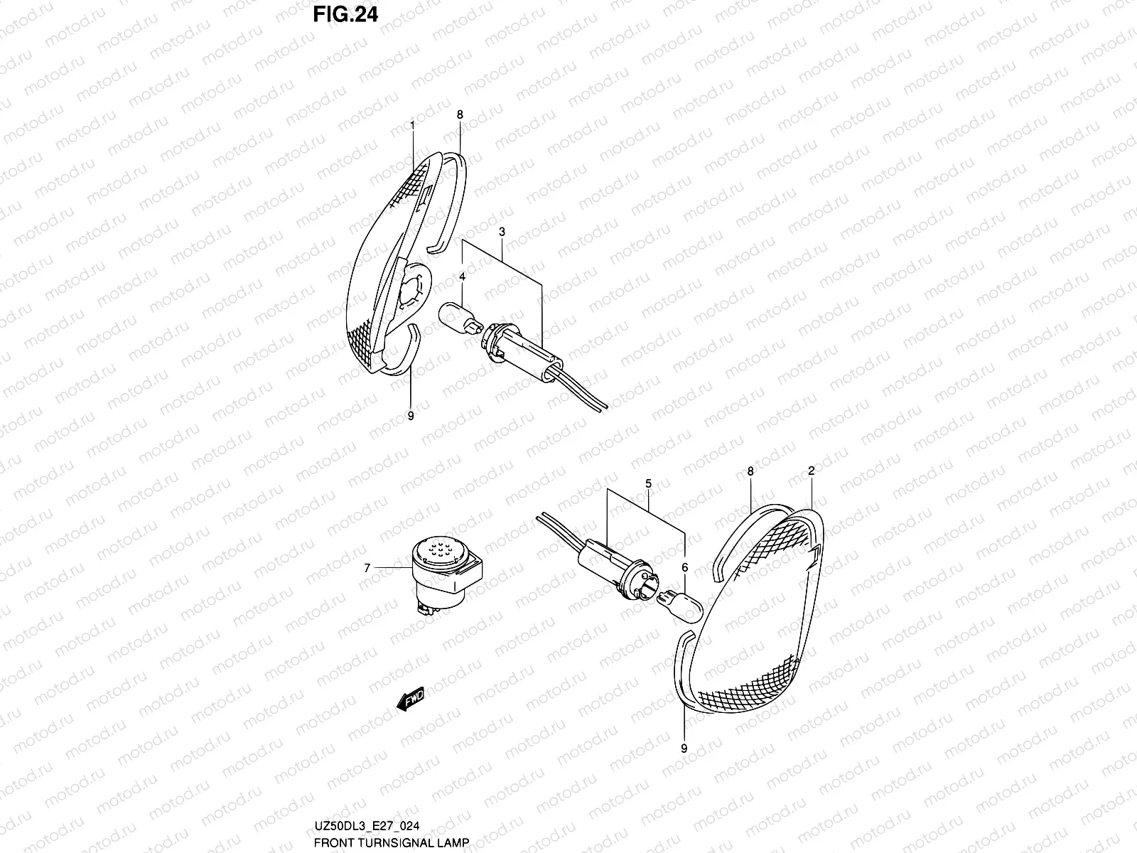 24 - FRONT TURNSIGNAL LAMP