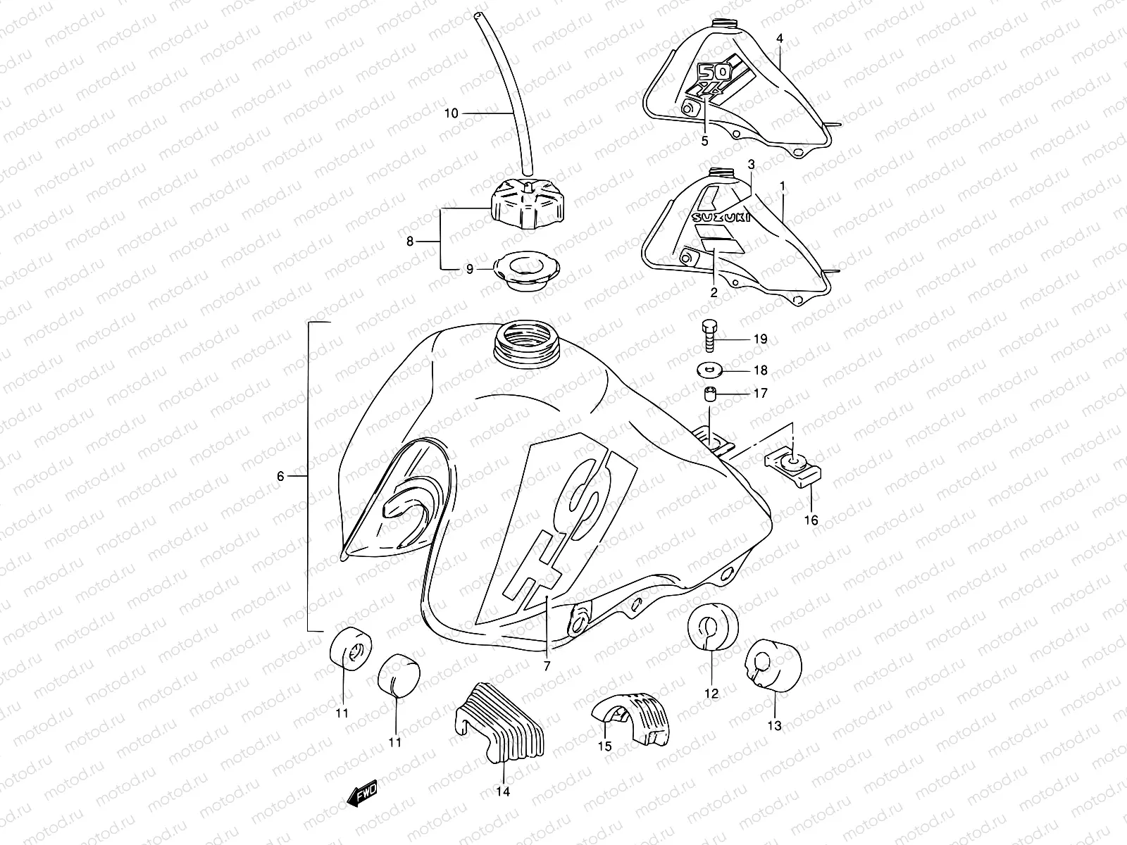 24 - FUEL TANK (MODEL E/G/H)