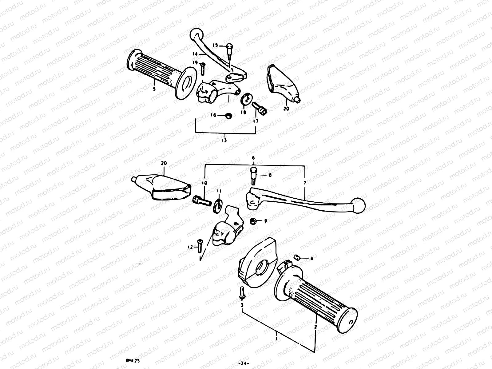 24 - HANDLE GLIP - LEVER (RM125N)