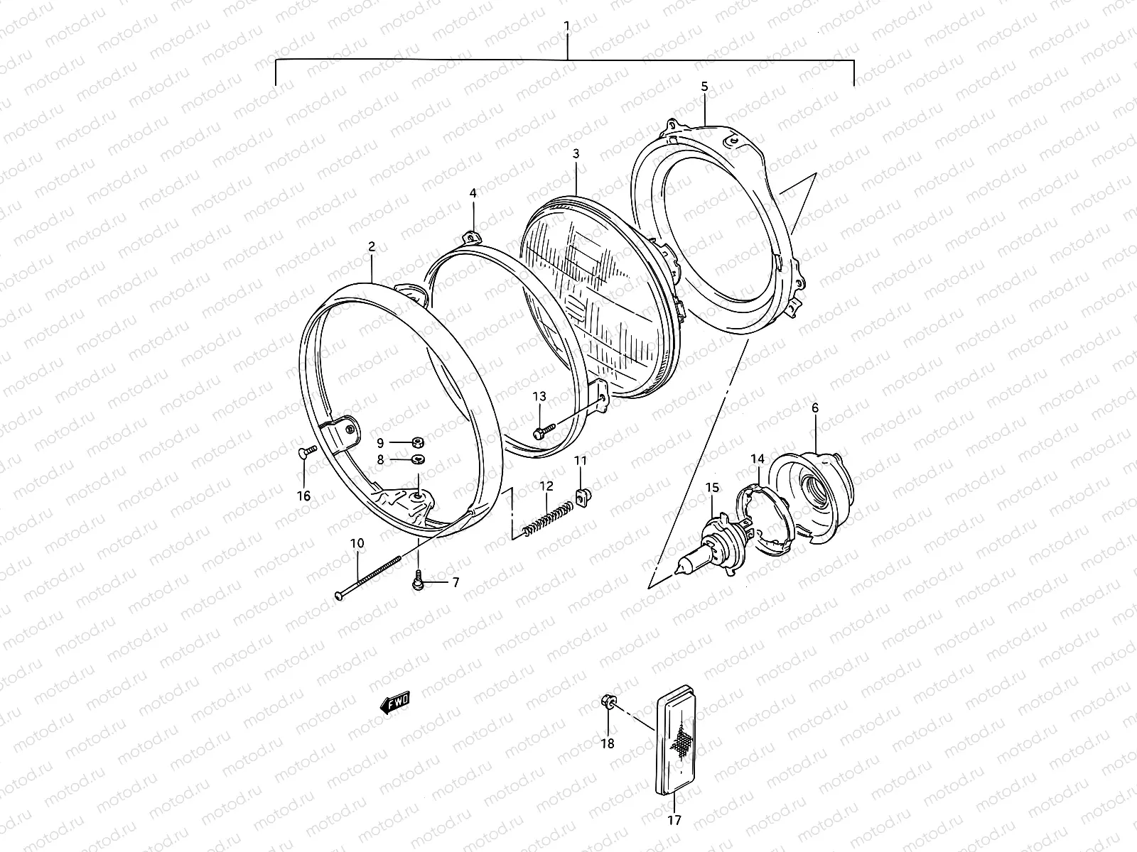 24 - HEADLAMP (MODEL K/L/M/N/P)