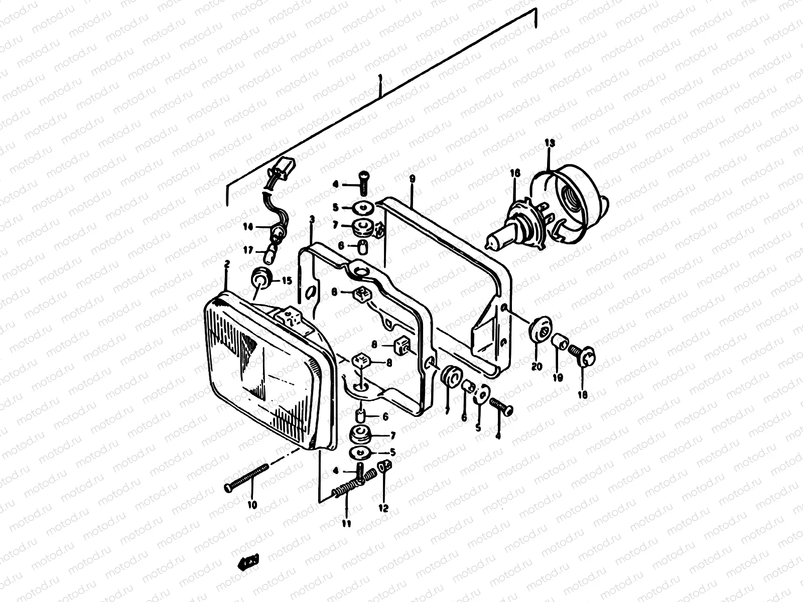 24 - HEADLAMP (MODEL N/P)