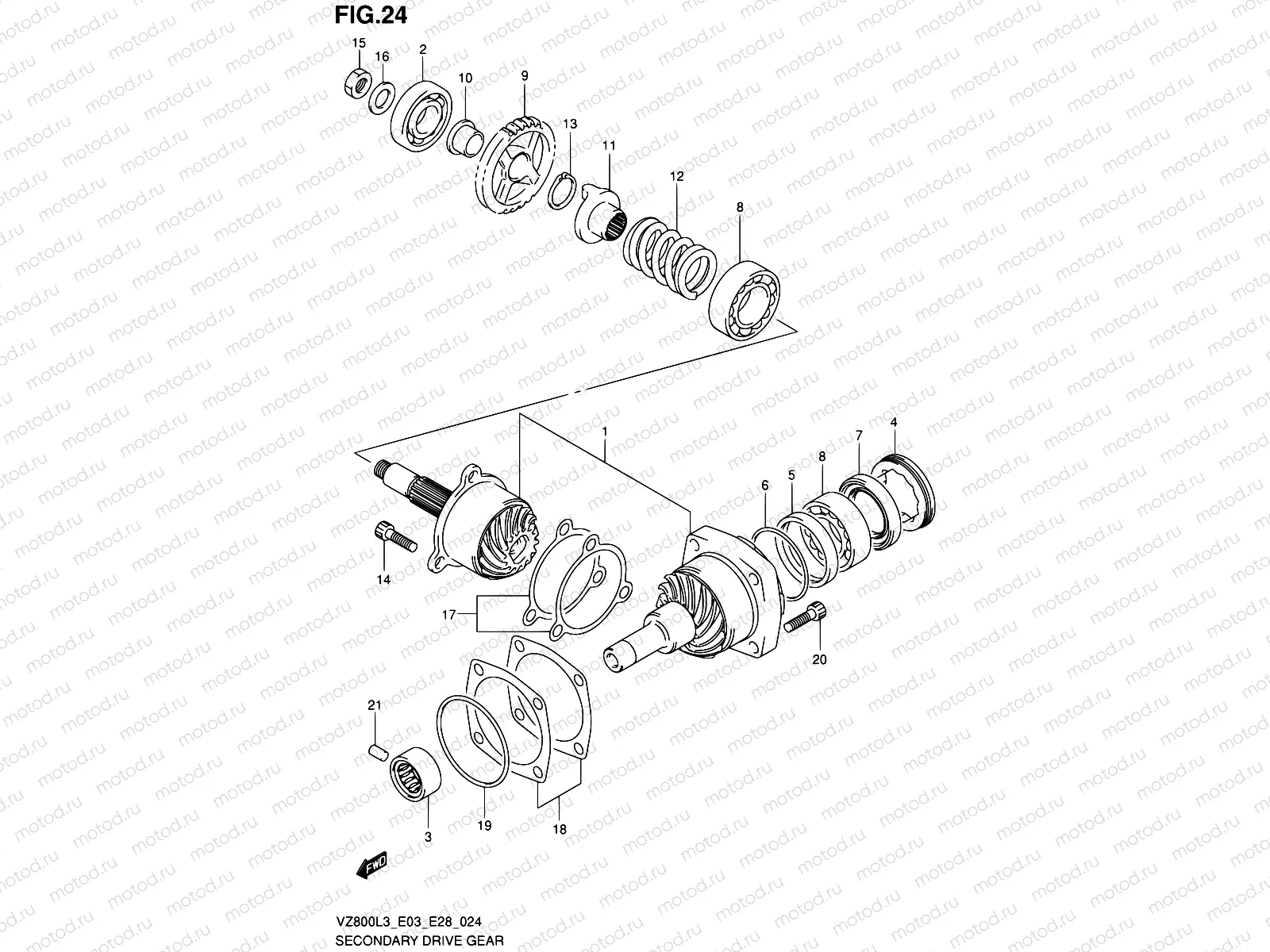 24 - SECONDARY DRIVE GEAR