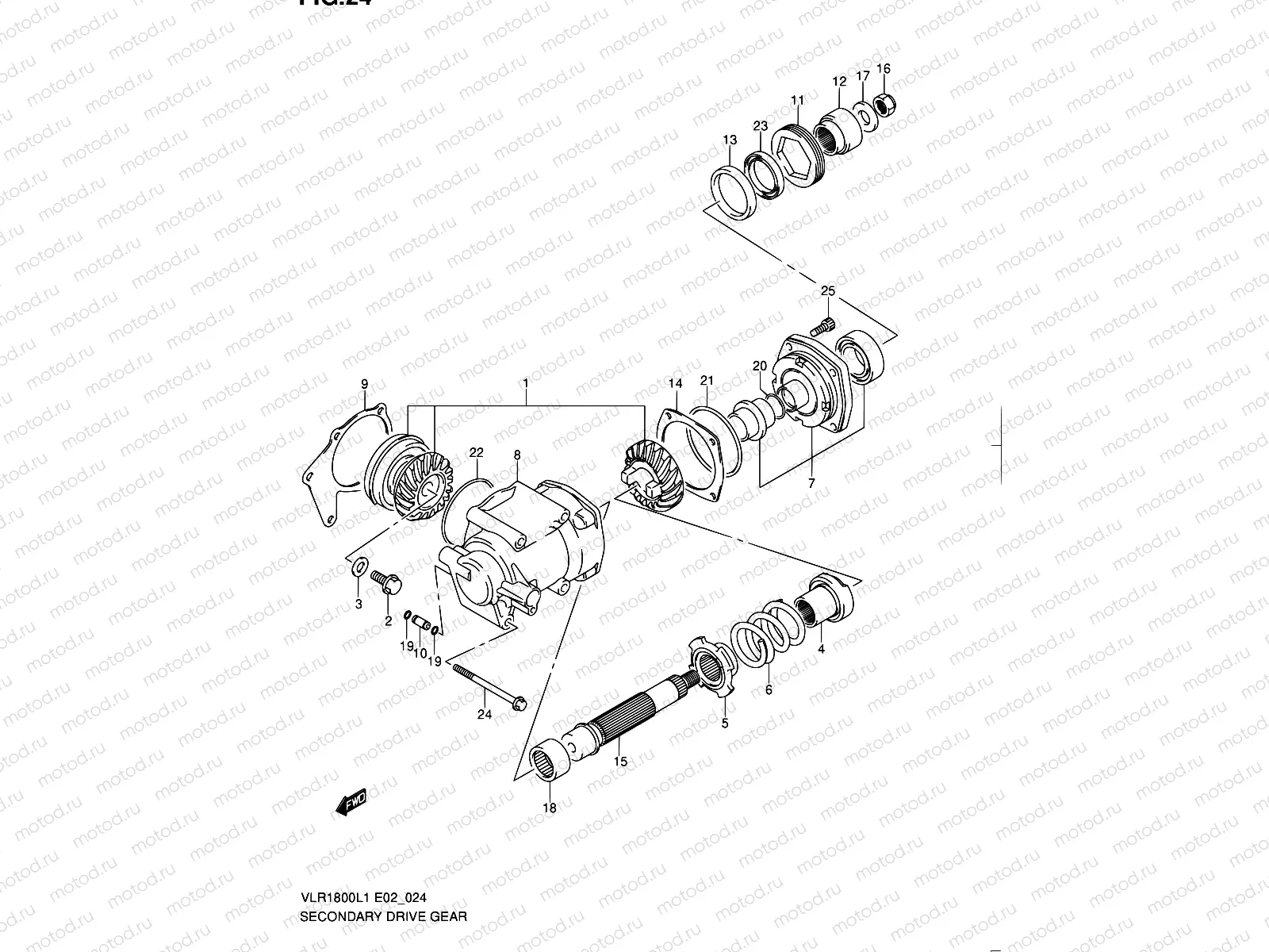 24 - SECONDARY DRIVE GEAR