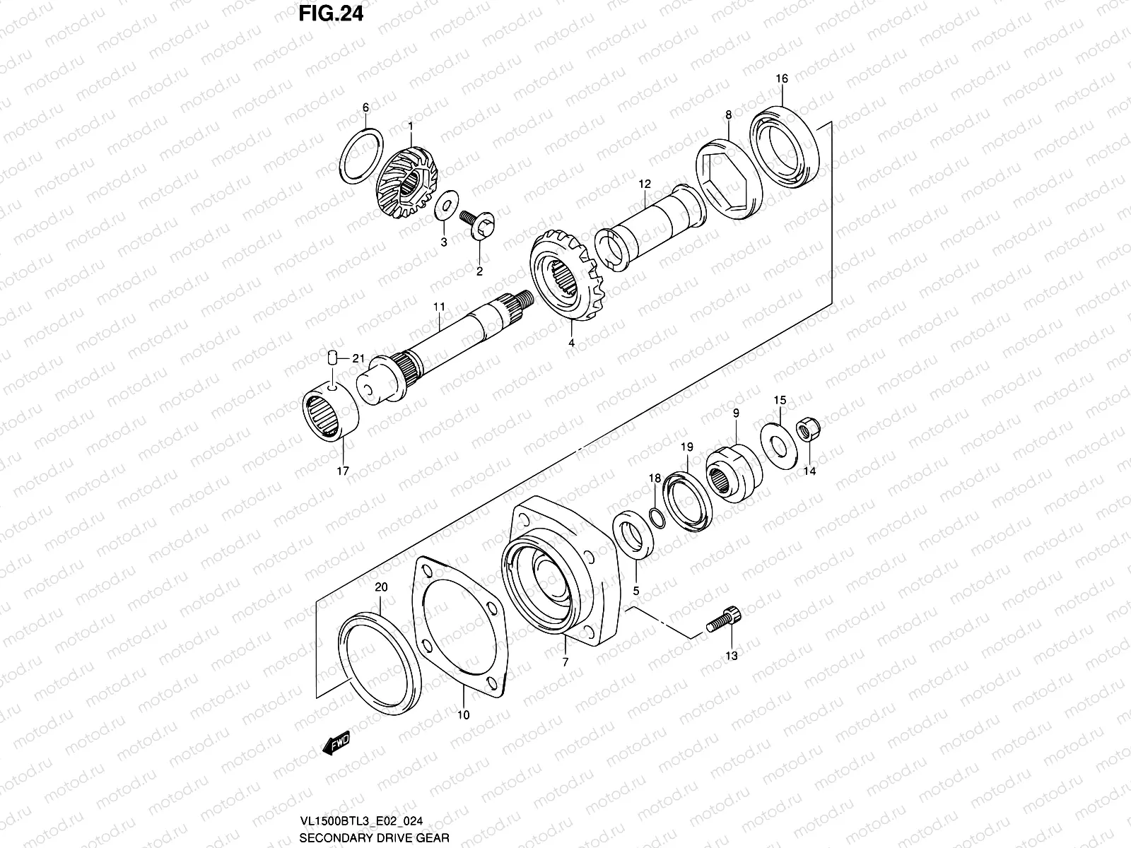 24 - SECONDARY DRIVE GEAR