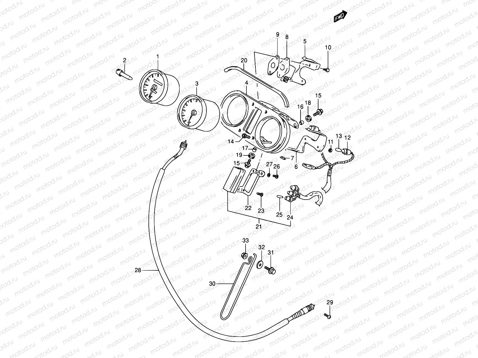 24 - SPEEDOMETER (MODEL M/N/P/R)