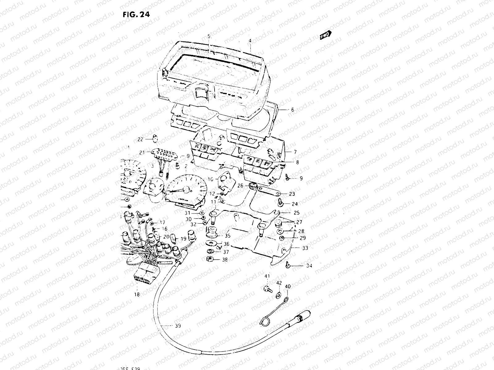24 - SPEEDOMETER - TACHOMETER (GSX500ESE/ESF)