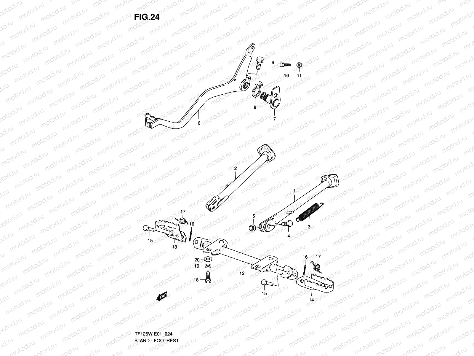24 - STAND - FOOTREST (MODEL X/W)