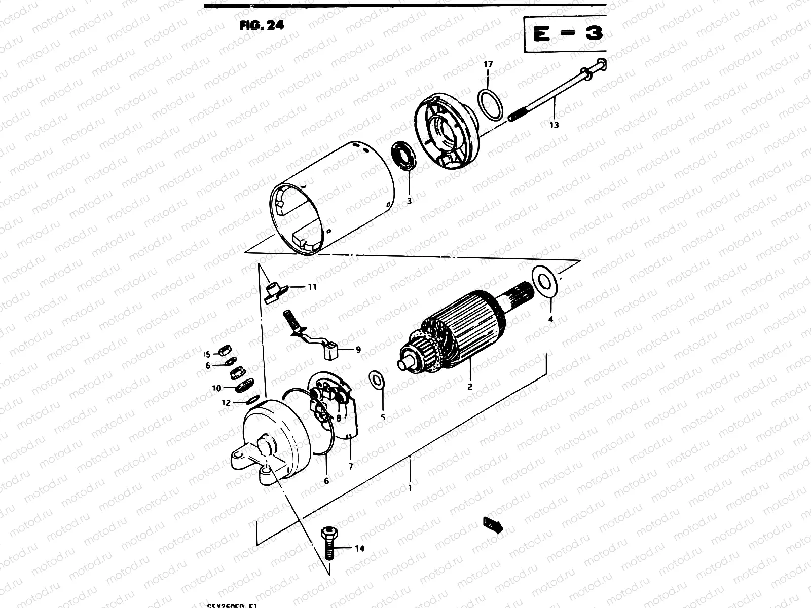 24 - STARTING MOTOR (MODEL D)
