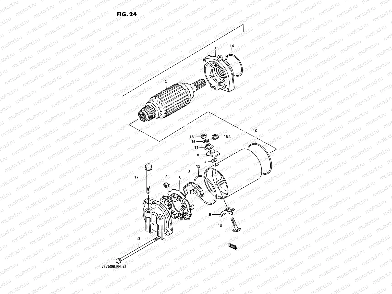 24 - STARTING MOTOR (MODEL F/G/H/J/K/L)