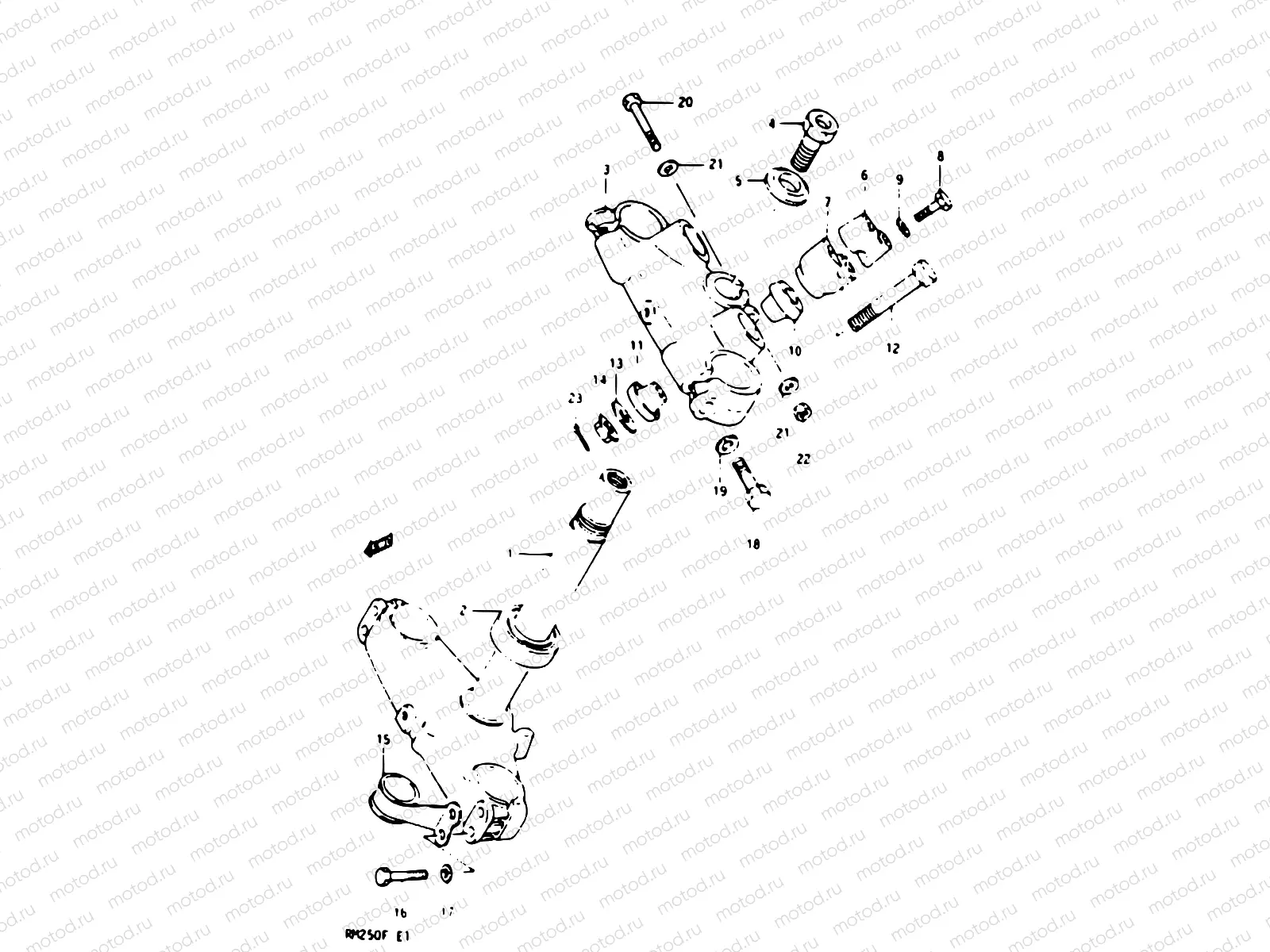24 - STEERING STEM (MODEL F)