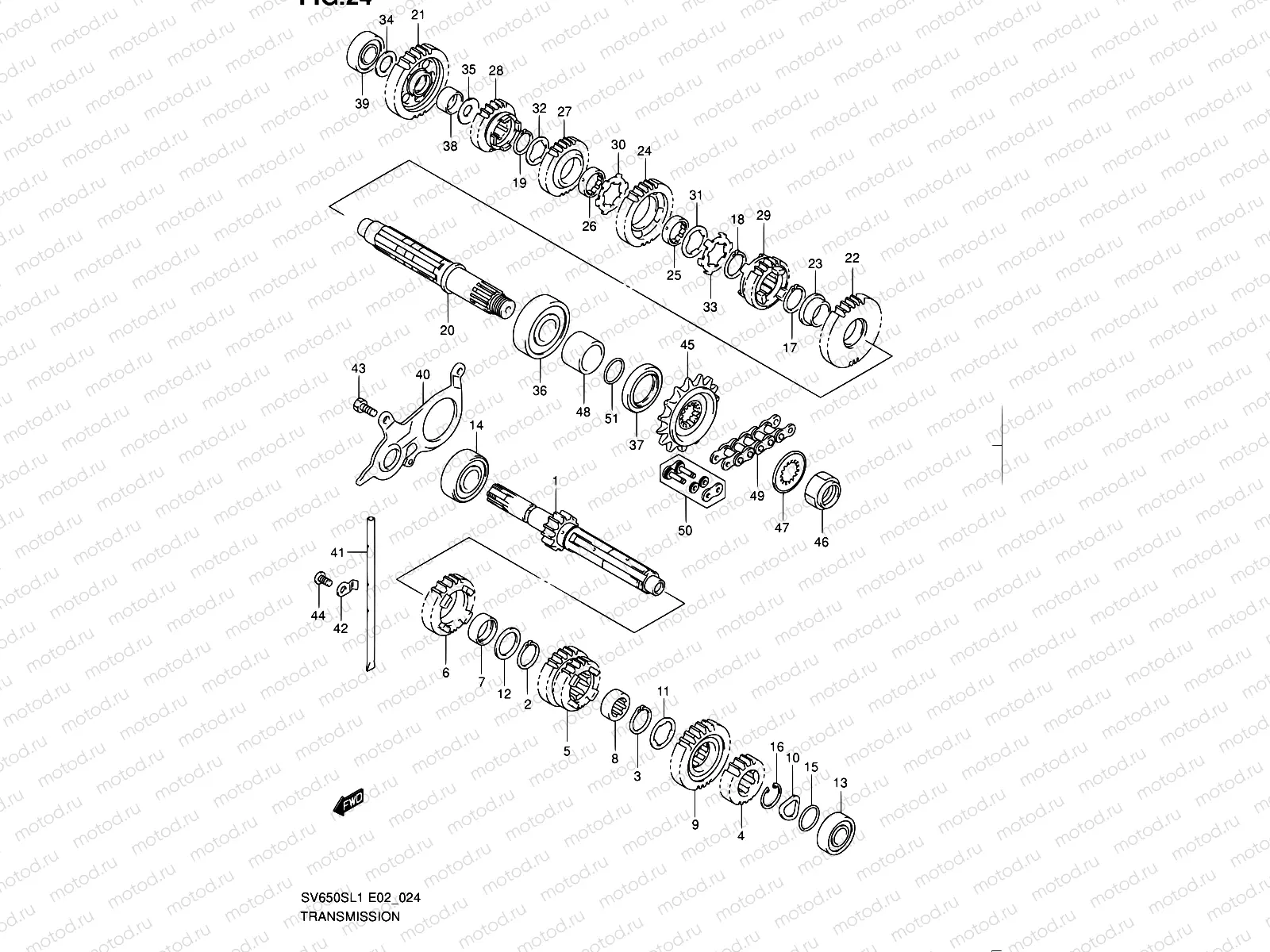 24 - TRANSMISSION (SV650L1 E24)