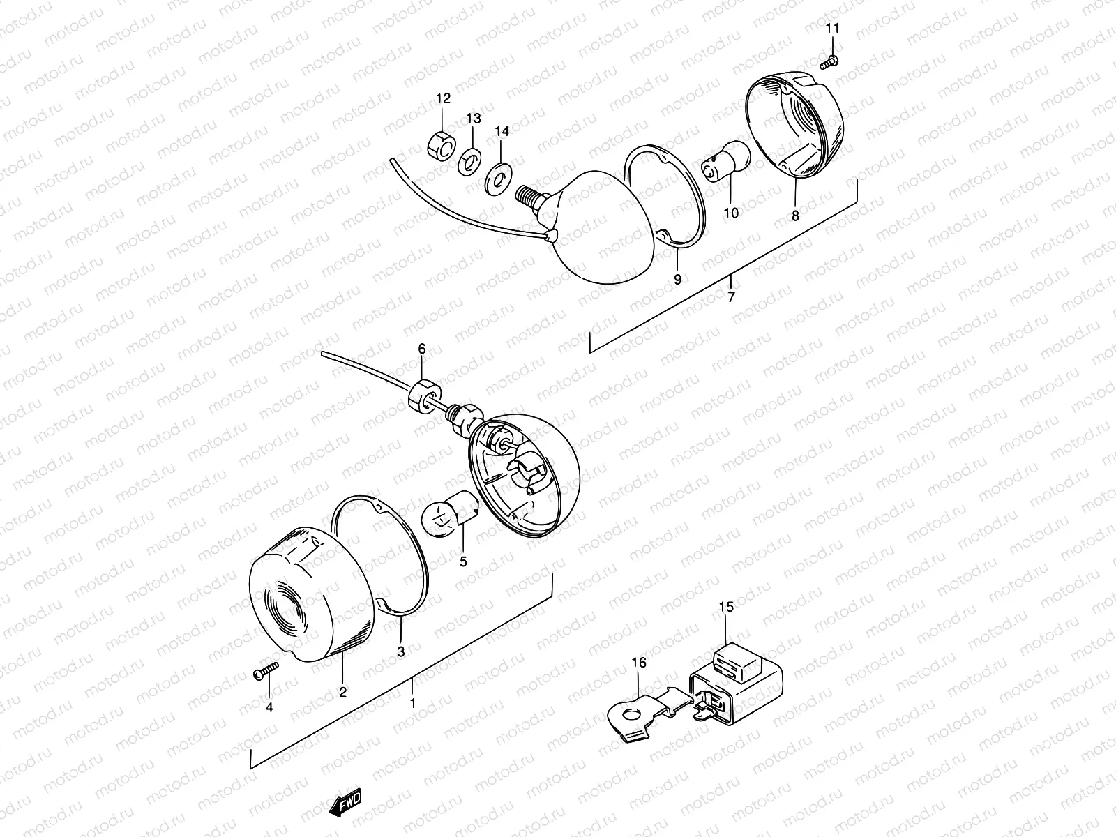 24 - TURN SIGNAL LAMP (MODEL X/Z E02)