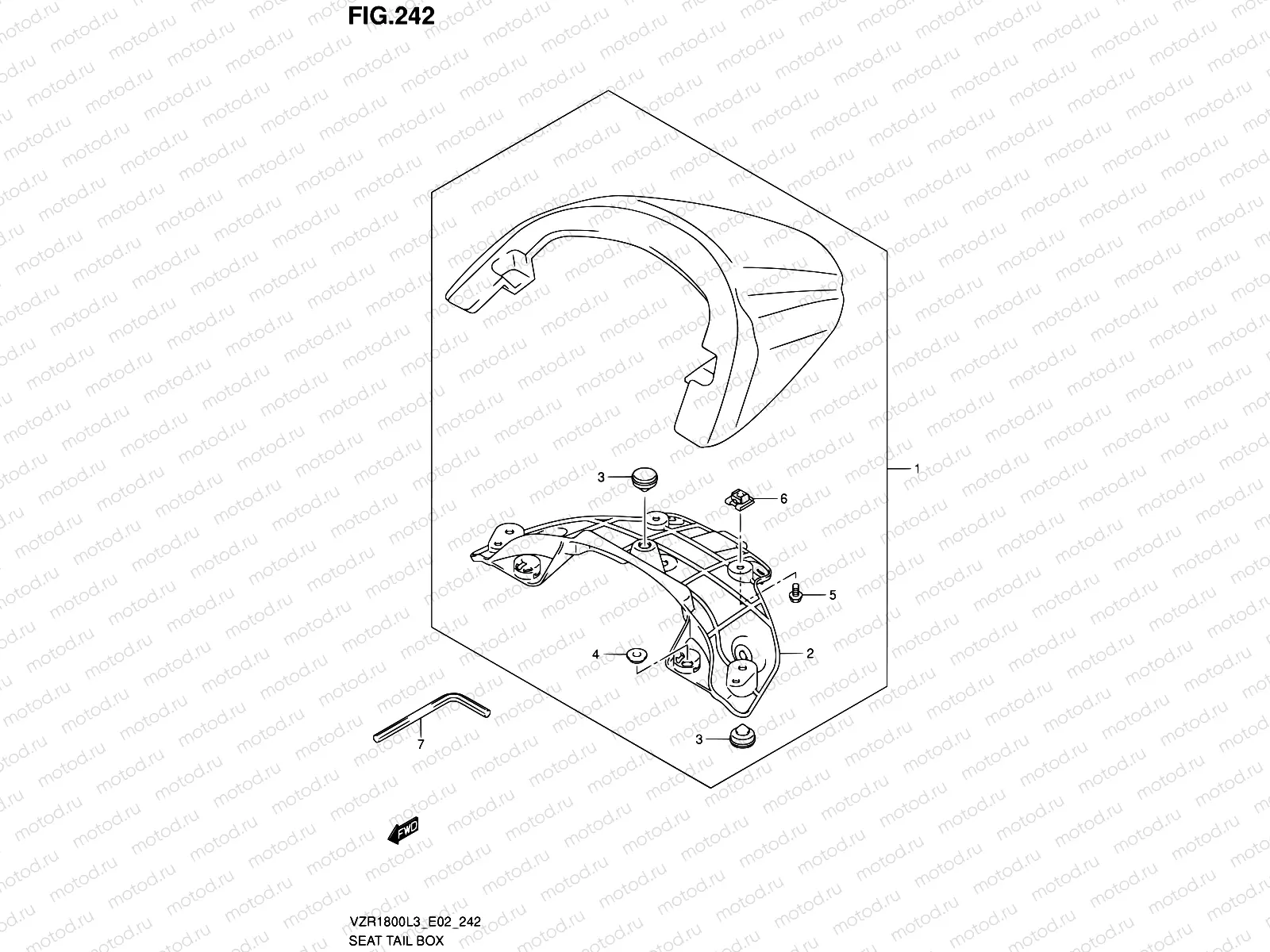 242 - SEAT TAIL BOX (VZR1800UFL3 E19)