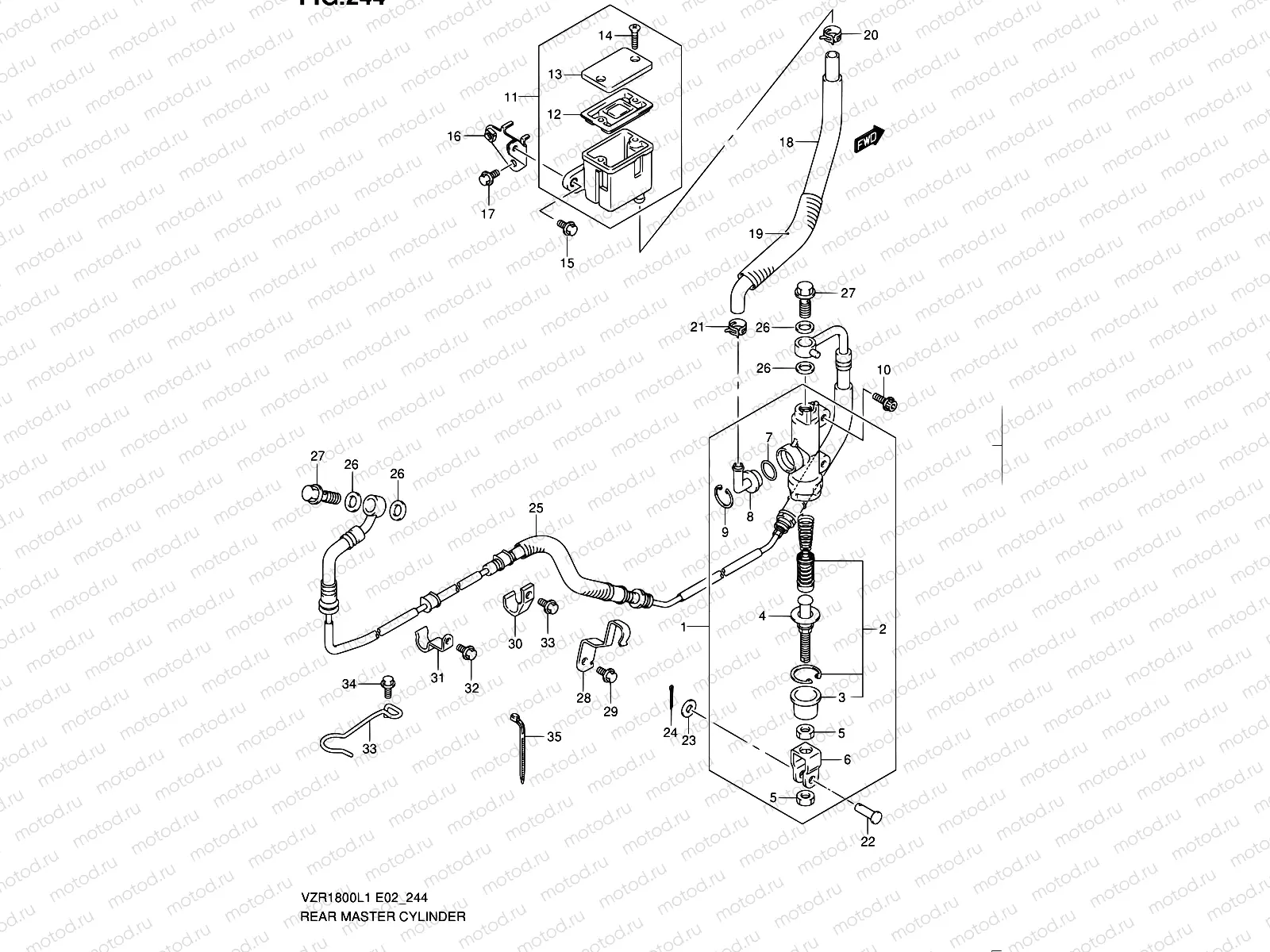 244 - REAR MASTER CYLINDER