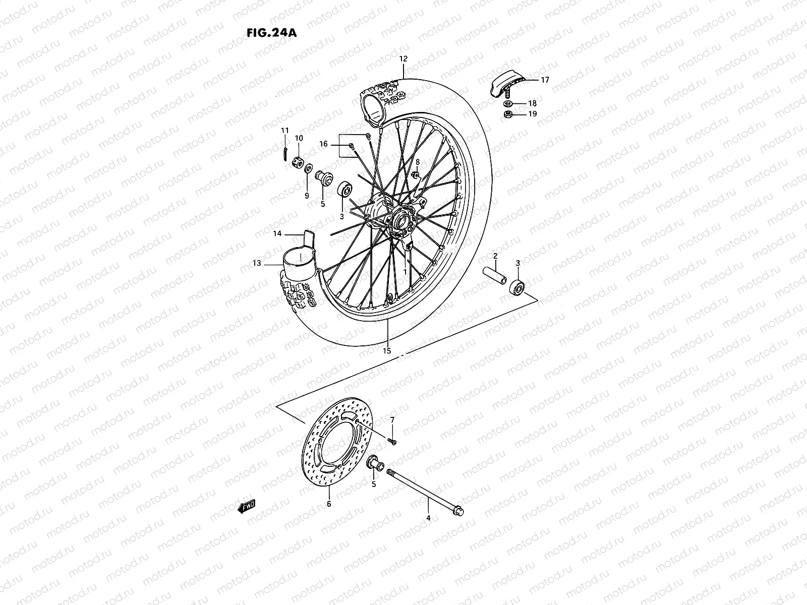 24A - FRONT WHEEL (MODEL L/M/N/P/R/S)