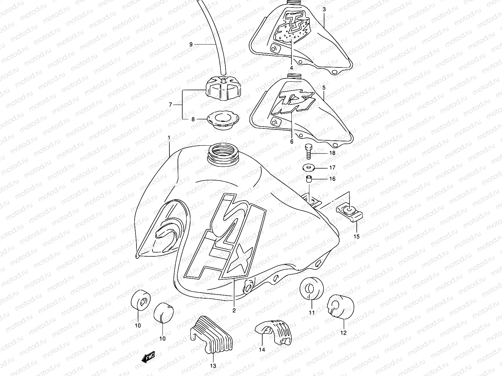 24A - FUEL TANK (MODEL J/M/R)