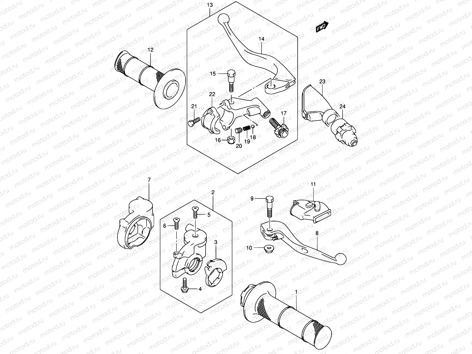 24A - HANDLE LEVER (MODEL K4/K5/K6)