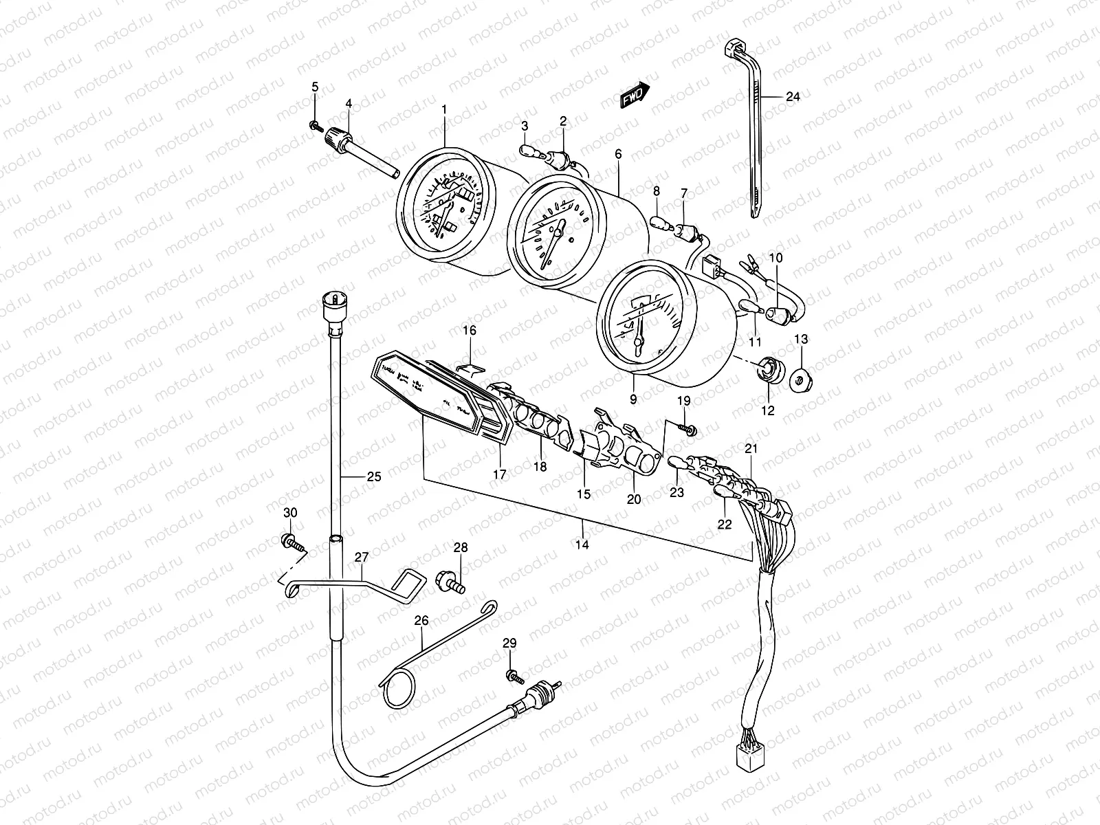 24A - SPEEDOMETER (MODEL K/L/M/N/P/R/S)