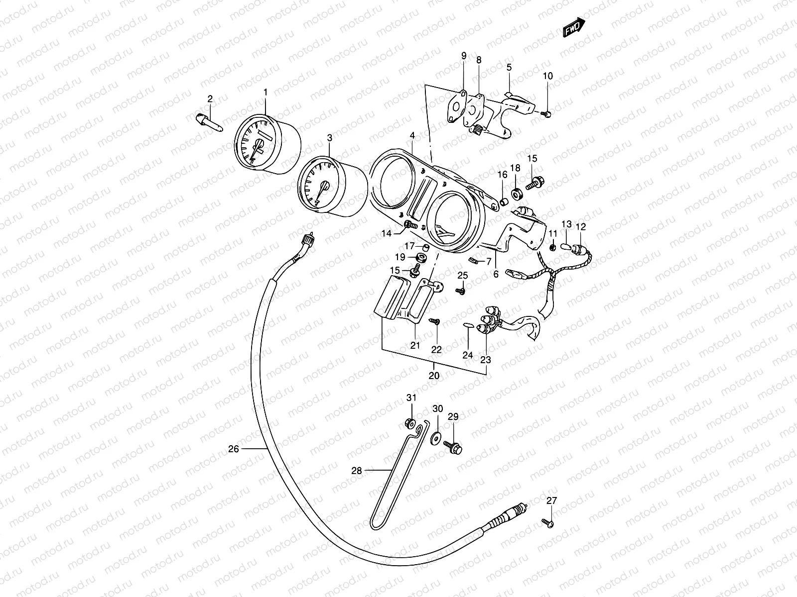 24A - SPEEDOMETER (MODEL S/T)