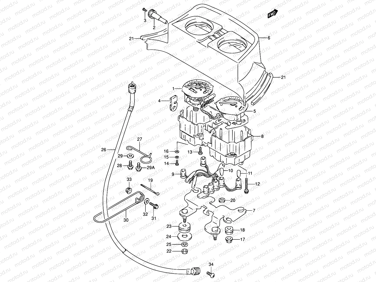 24A - SPEED/TACHOMETER (MODEL S/T)