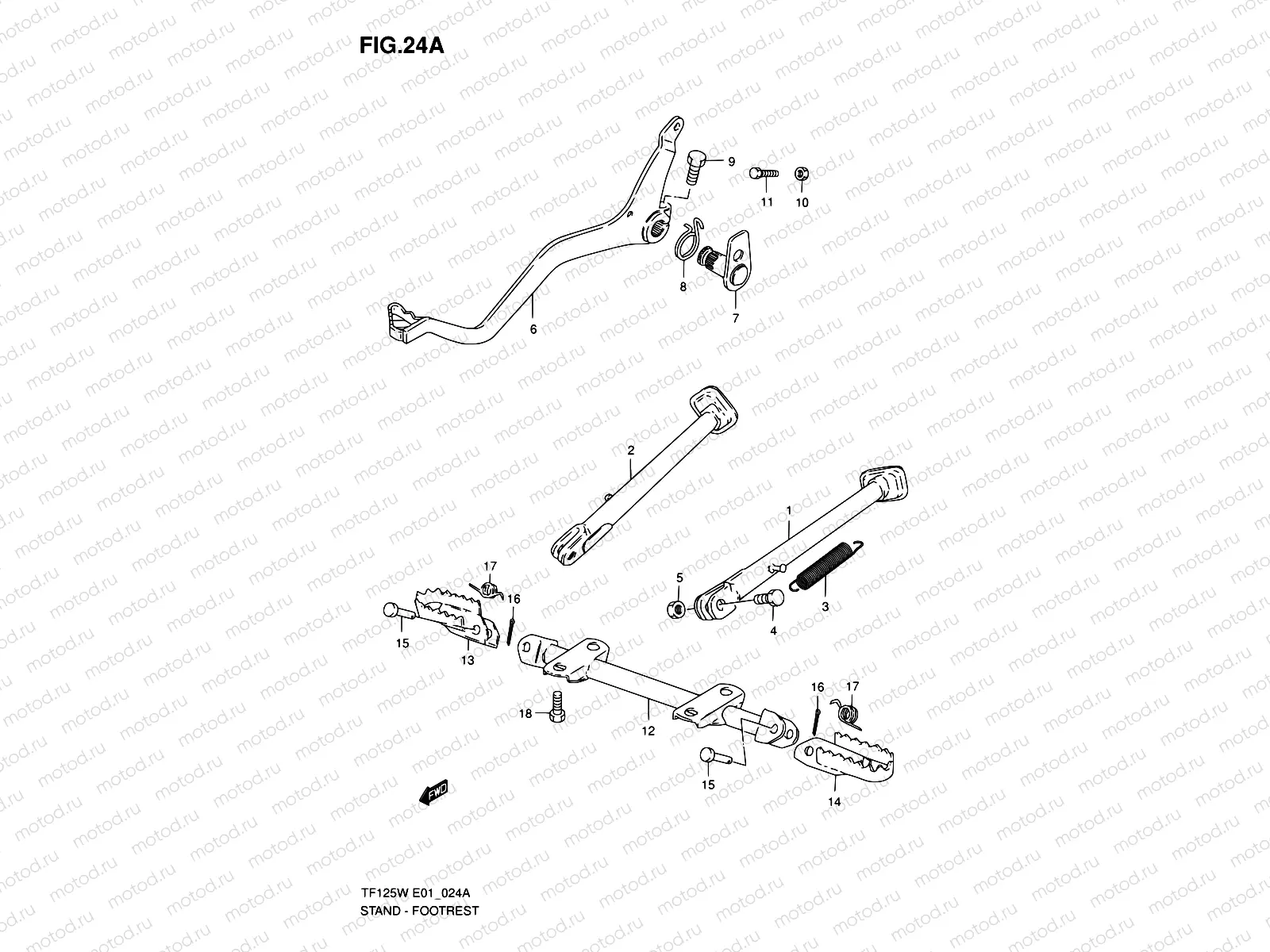 24A - STAND - FOOTREST (MODEL K5)