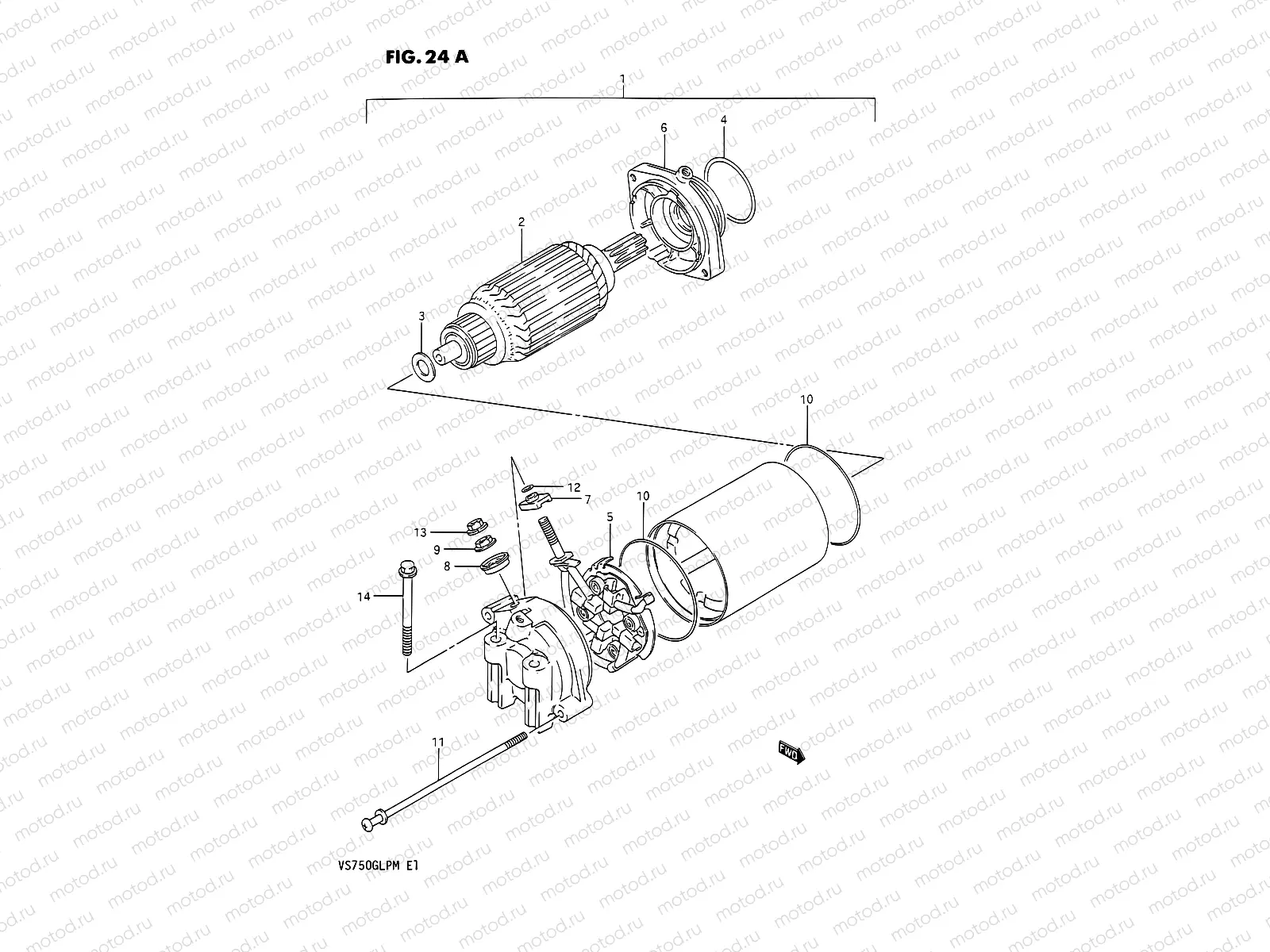 24A - STARTING MOTOR (MODEL M)