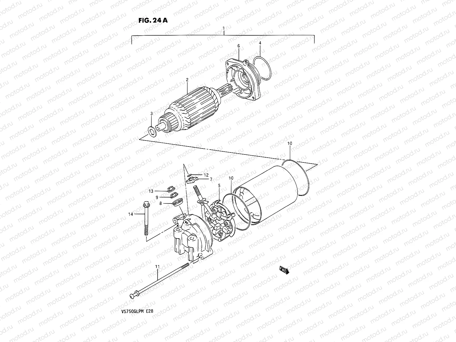 24A - STARTING MOTOR (MODEL M)