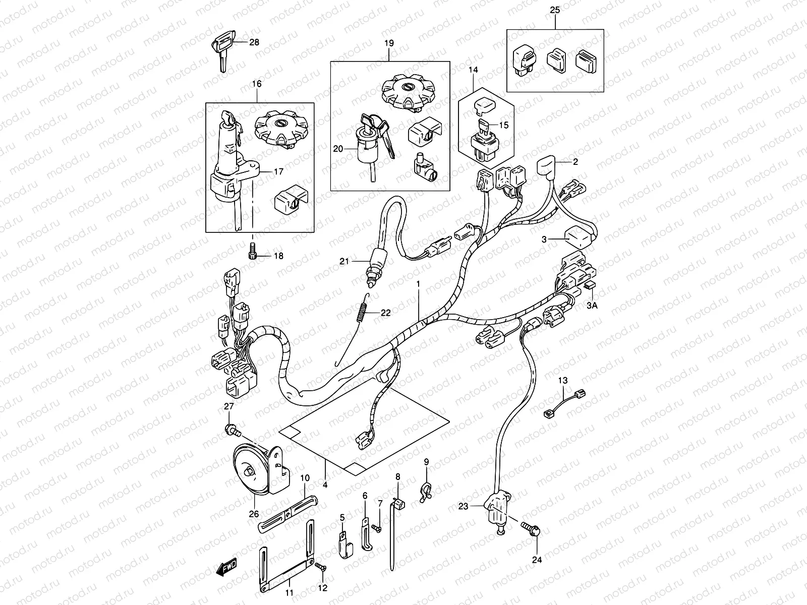 24A - WIRING HARNESS (MODEL K2/K3/K4/K5)