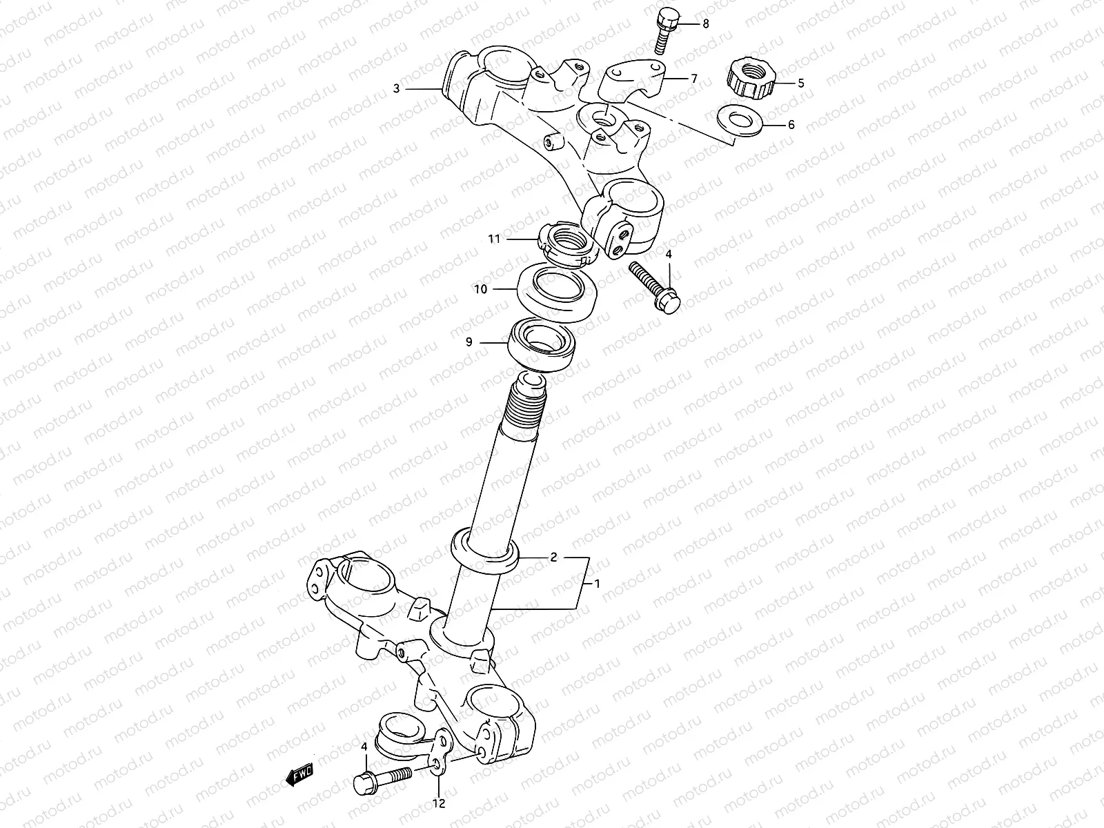 24B - STEERING STEM (MODEL L/M/N/P/R/S)
