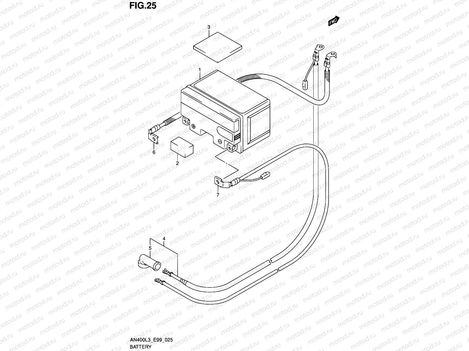 25 - BATTERY (AN400L3 E99)