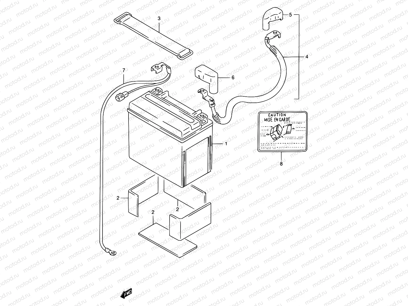 25 - BATTERY (MODEL P/R/S)
