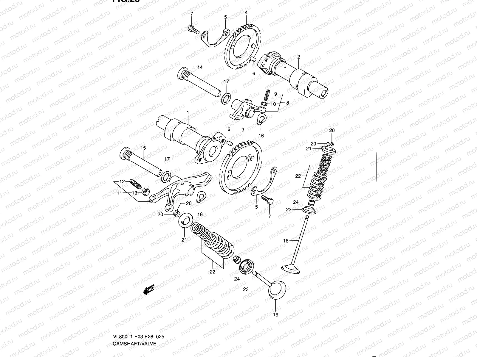 25 - CAMSHAFT - VALVE