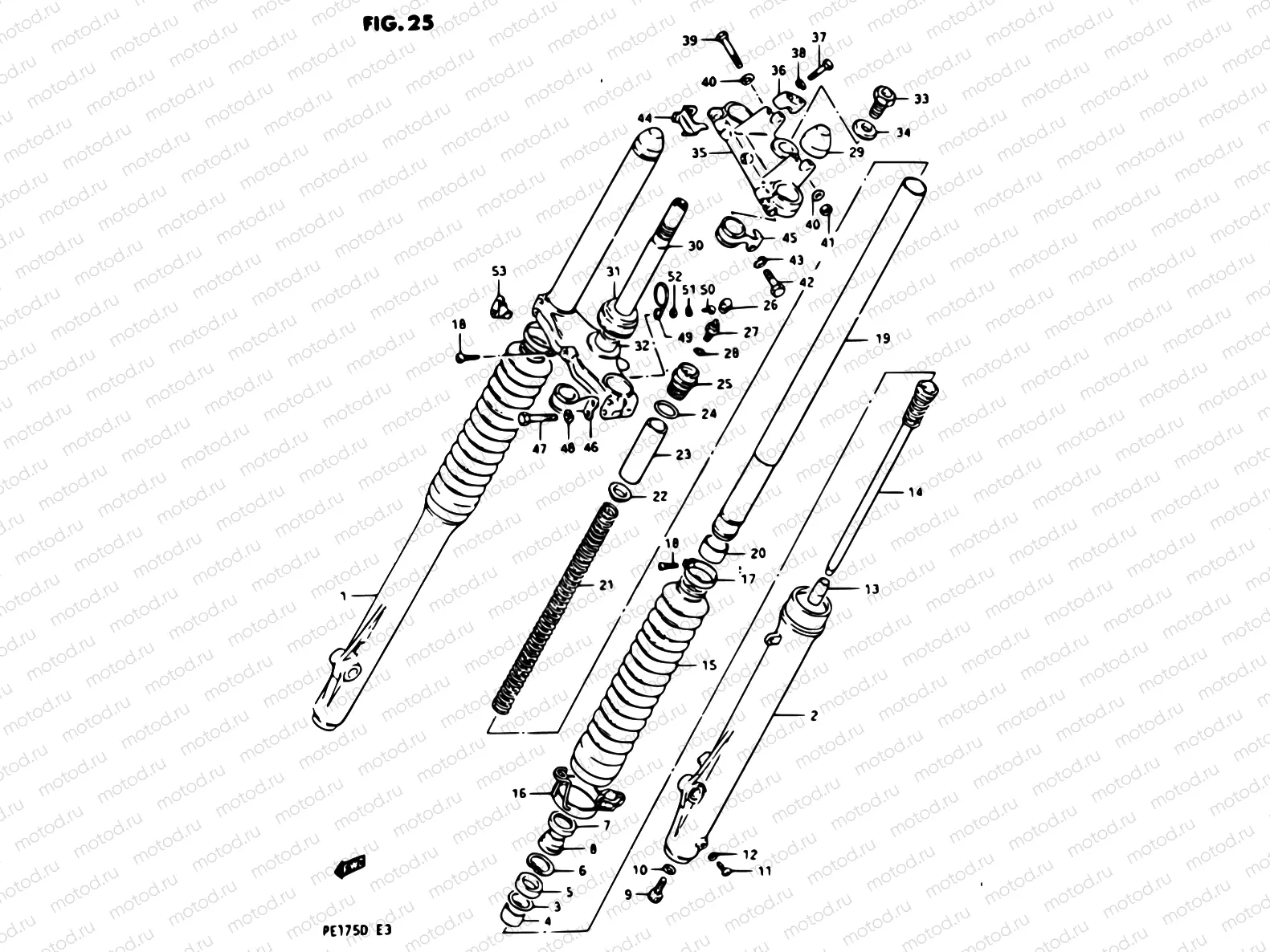 25 - FRONT FORK MODEL Z