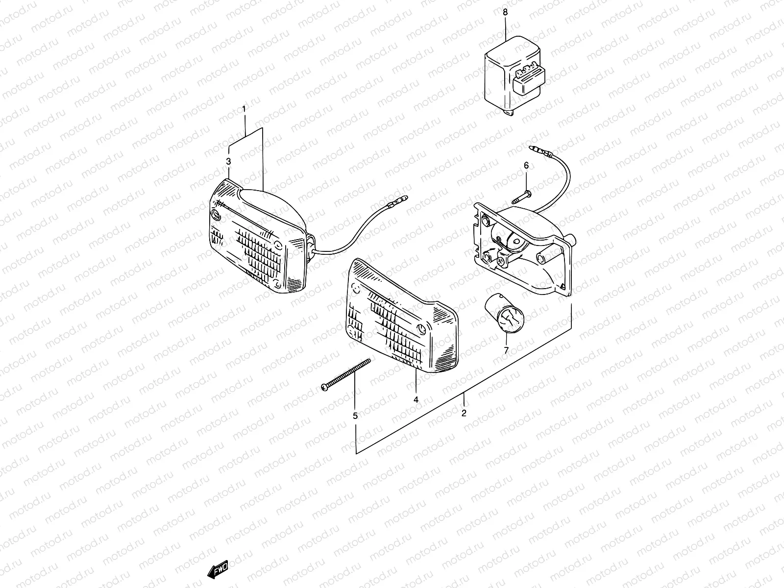 25 - FRONT TURN SIGNAL LAMP (E01,E30,E43,E45,E71,P01)