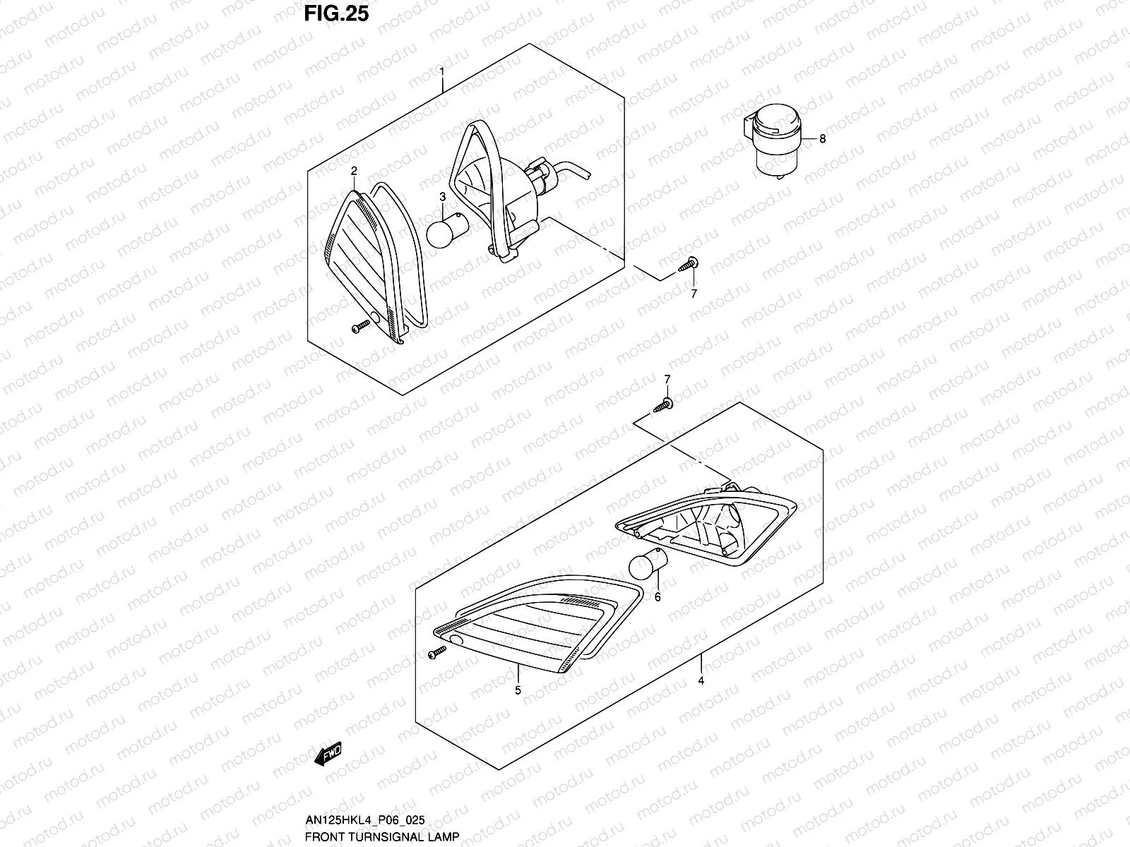 25 - FRONT TURNSIGNAL LAMP